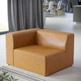 thumbnail image 1 of Modway Mingle Vegan Leather Left-Arm Chair in Tan, 1 of 7