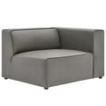 thumbnail image 1 of Modway Mingle Vegan Leather Right-Arm Chair in Gray, 1 of 7