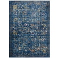 thumbnail image 1 of Modway Minu 4' x 6' Floral Lattice Area Rug in Dark Blue and Yellow, 1 of 8