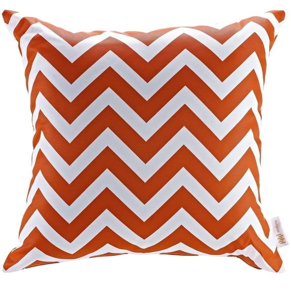 Modway Modern Polyester Fabric Outdoor Patio Single Pillow in Chevron