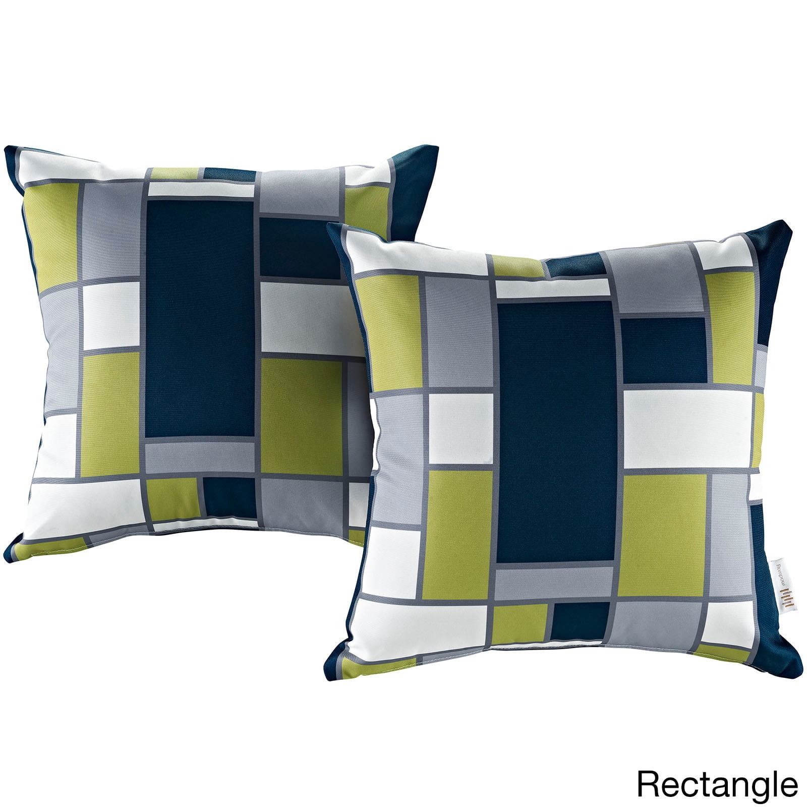 Modway Modify Multicolored Polyester Water-resistant Throw Pillows (Set of 2)