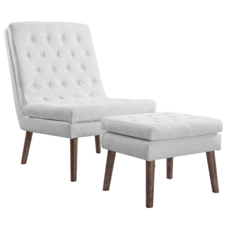 Modway Modify Upholstered Lounge Chair and Ottoman, Multiple Colors