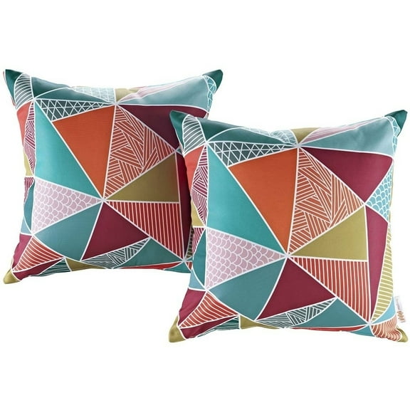 Modway Modway Two Piece Outdoor Patio Pillow Set in Mosaic