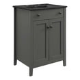thumbnail image 1 of Modway Nantucket Modern Wood/Ceramic Bathroom Vanity in Gray/Black, 1 of 9