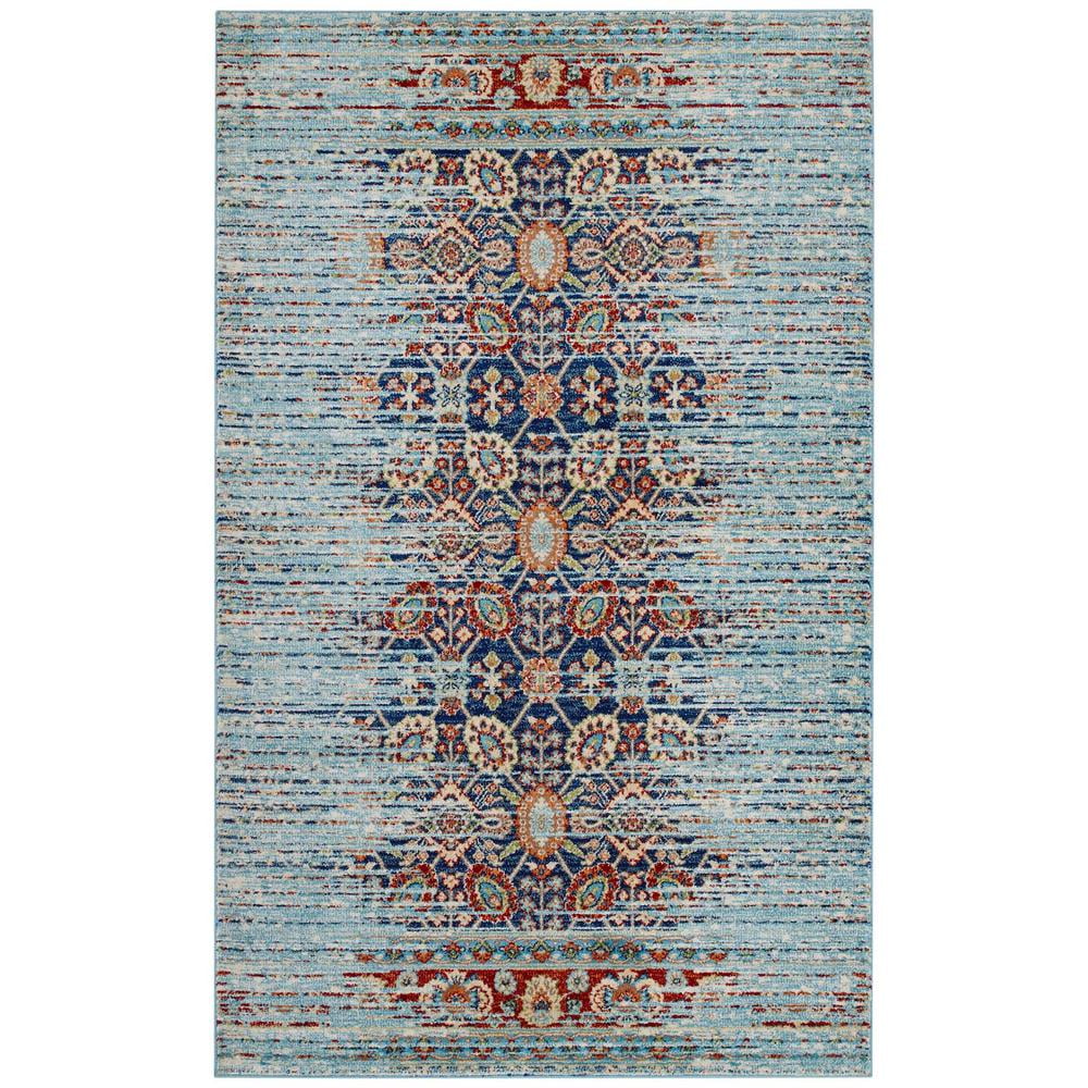 Naria Multicolor 8' x 10' Distressed Medallion Area Rug