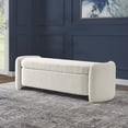 thumbnail image 1 of Modway Nebula Boucle Upholstered Bench in Ivory, 1 of 8