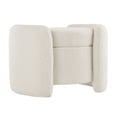 thumbnail image 1 of Modway Nebula Modern Boucle Fabric Upholstered Ottoman in Ivory, 1 of 9