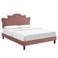 thumbnail image 1 of Modway Neena Performance Velvet King Bed in Dusty Rose, 1 of 9