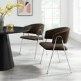 thumbnail image 1 of Nella Dining Chair Set of 2 in Chocolate Brown, 1 of 10