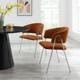 thumbnail image 1 of Nella Dining Chair Set of 2 in Rust Silver, 1 of 10