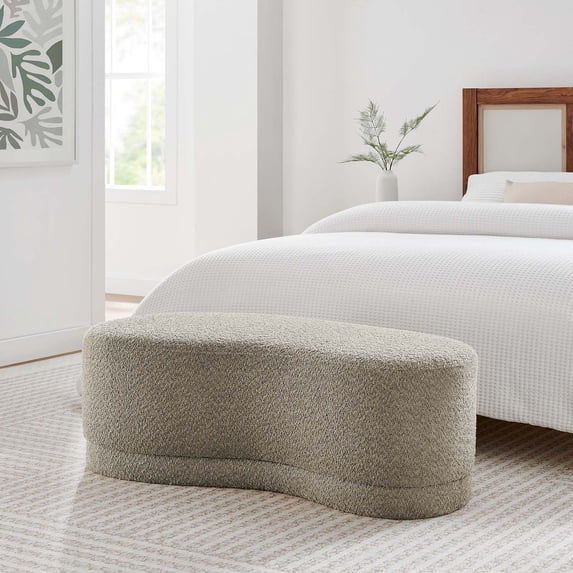 Nimbus 48" Upholstered Ottoman Bench in Oat