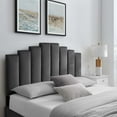 thumbnail image 1 of Modway Noelle Performance Velvet Twin Headboard in Charcoal, 1 of 9