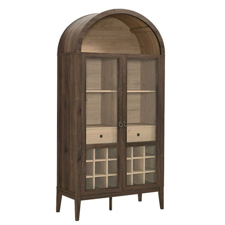 Nolan Arched Bar Cabinet in Dark Walnut