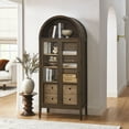 thumbnail image 1 of Modway Nolan Tall Arched Storage Display Cabinet in Walnut Hickory, 1 of 10