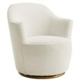 thumbnail image 1 of Nora Boucle Upholstered Swivel Chair, 1 of 7