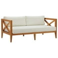 thumbnail image 1 of Modway Northlake Outdoor Patio Premium Grade A Teak Wood Sofa in Natural White, 1 of 7