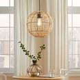 thumbnail image 1 of Modway Nurture Rattan Pendant Light in Natural, 1 of 9