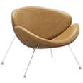thumbnail image 1 of Modway Nutshell Upholstered Vinyl Lounge Chair in Tan, 1 of 4