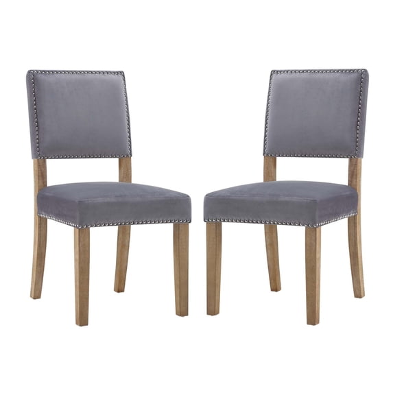 Oblige Dining Chair Wood Set of 2Gray