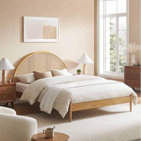 Odette Platform Bed in Oak