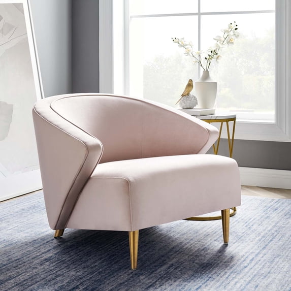 Modway Odyssey Performance Velvet Armchair in Pink