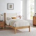 thumbnail image 1 of Olea Twin Platform Bed in Feather Oak, 1 of 10