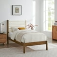 thumbnail image 1 of Olea Twin Platform Bed in Feather Walnut, 1 of 10