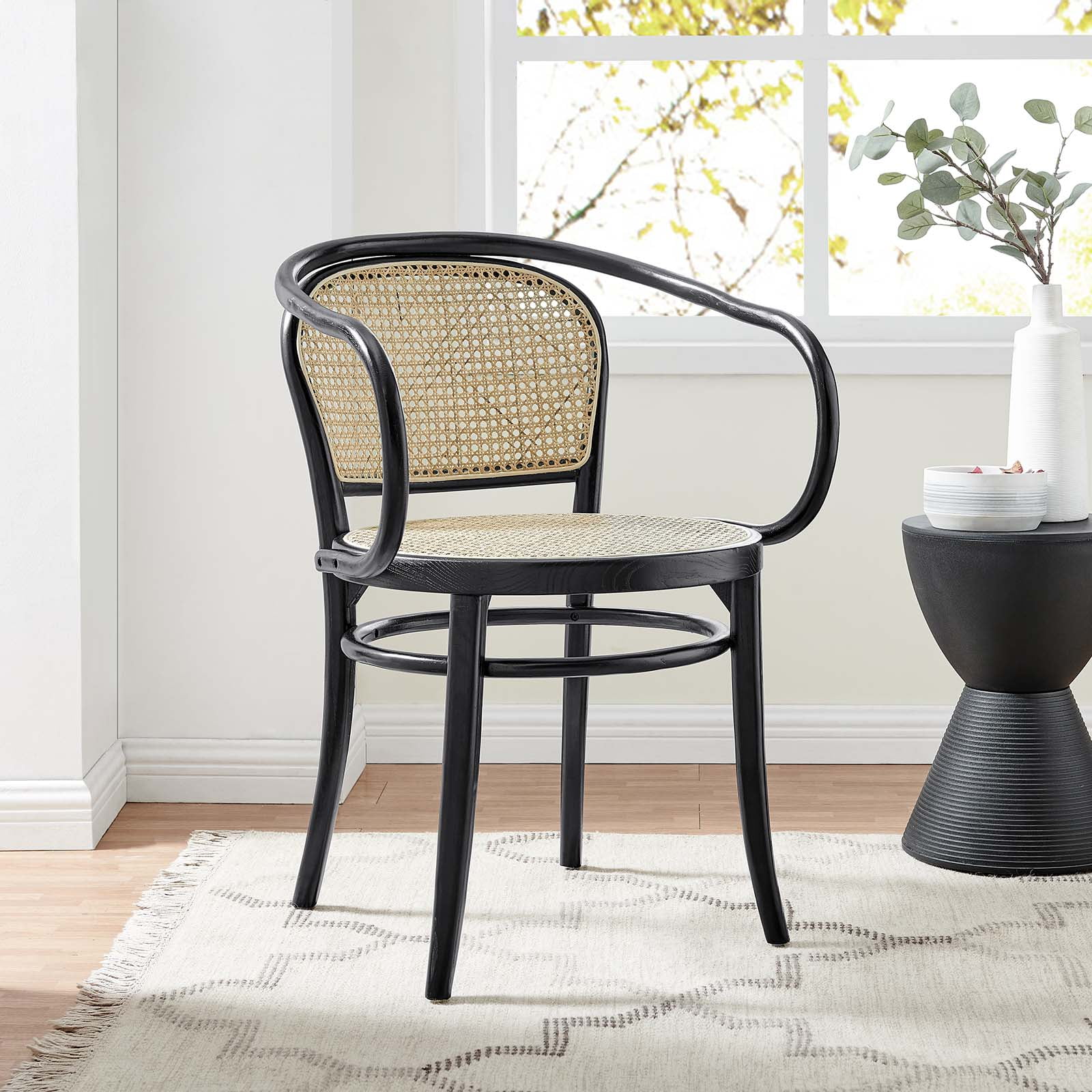 Modway Oliana Wood Dining Armchair in Black - Walmart.com