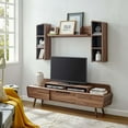 thumbnail image 1 of Modway Omnistand 2 Piece Entertainment Center in Walnut and Gray, 1 of 8
