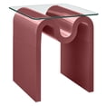 thumbnail image 1 of Modway Ondine Unique Wave Shaped Tempered Glass End Table in Spiced Apple, 1 of 9