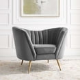 thumbnail image 1 of Modway Opportunity Performance Velvet Armchair in Gray, 1 of 8