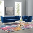 thumbnail image 1 of Modway Opportunity Performance Velvet Sofa and Armchair Set in Navy, 1 of 6