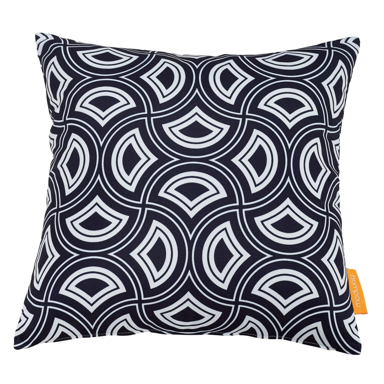 Modway Black and White Geometric Outdoor Throw Pillow