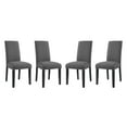 thumbnail image 1 of Modway Parcel 19.5" Polyester Fabric Dining Side Chair in Gray (Set of 4), 1 of 6