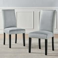 thumbnail image 1 of Parcel Performance Velvet Dining Side Chairs - Set of 2-EEI-3779, 1 of 10