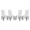 thumbnail image 1 of Modway Parcel Dining Side Chair Vinyl Set of 4 in White, 1 of 2