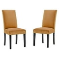 thumbnail image 1 of Modway Parcel Performance Velvet Dining Side Chairs - Set of 2, Brown, 1 of 10