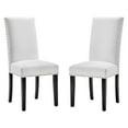 thumbnail image 1 of Modway Parcel Performance Velvet Dining Side Chairs - Set of 2 in White, 1 of 9