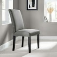 thumbnail image 1 of Modway Parcel Wood and Upholstered Fabric Dining Side Chair in Light Gray, 1 of 8