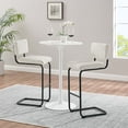 thumbnail image 1 of Modway Parity 30.5" Upholstered Fabric Bar Stool in Black/Ivory (Set of 2), 1 of 10