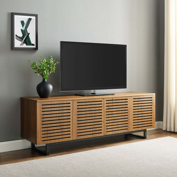 Modway Parker 73" TV Stand in Walnut