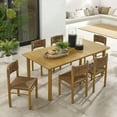 thumbnail image 1 of Modway Parkland 7-Piece Dining Table and Chairs Set in Natural, 1 of 4