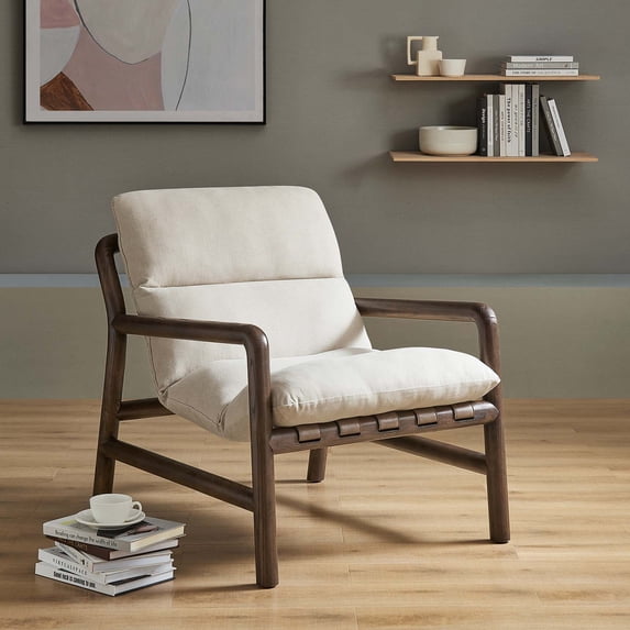 Paxton Chair in Dune Fabric Walnut