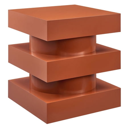 Modway Perpetuate Mango Wood End Table in Cayenne