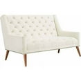 thumbnail image 1 of Modway Peruse Performance Velvet Loveseat in Ivory, 1 of 4