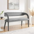 thumbnail image 1 of Modway Pinnacle Performance Velvet Accent Bench in Gray, 1 of 9
