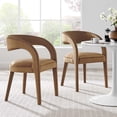 thumbnail image 1 of Modway Pinnacle Performance Velvet Dining Chair Set of Two in Brown, 1 of 10
