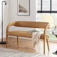 thumbnail image 1 of Modway Pinnacle Vegan Leather Accent Bench in Tan, 1 of 9