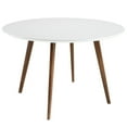 thumbnail image 1 of White Platter Dining Table EEI-1064-WHI, 1 of 6