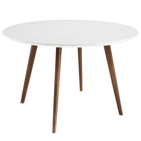 White Platter Dining Table EEI-1064-WHI